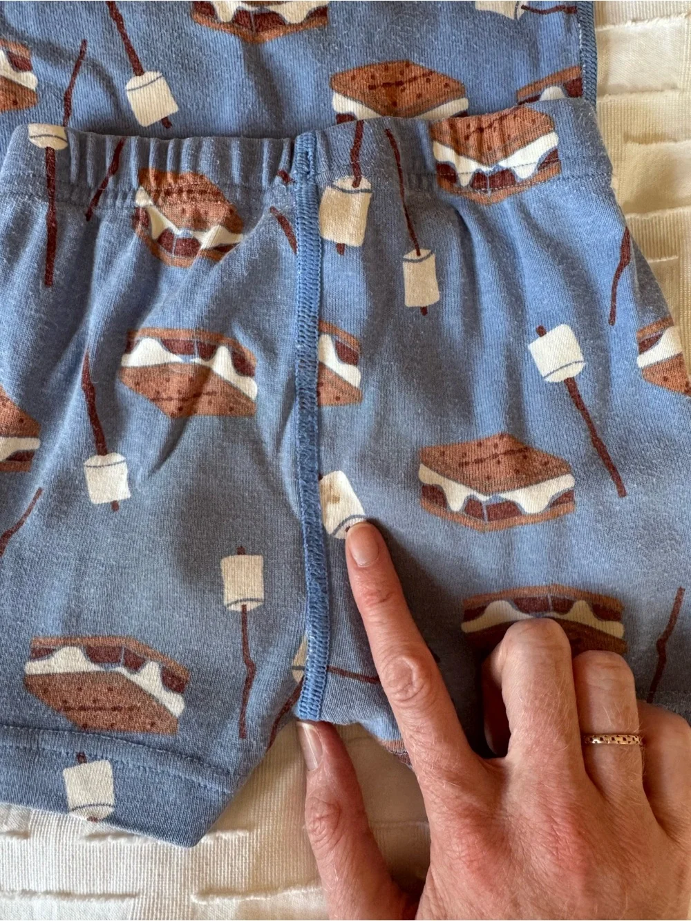 Hanna Andersson Blue S'mores Short Pajama Set